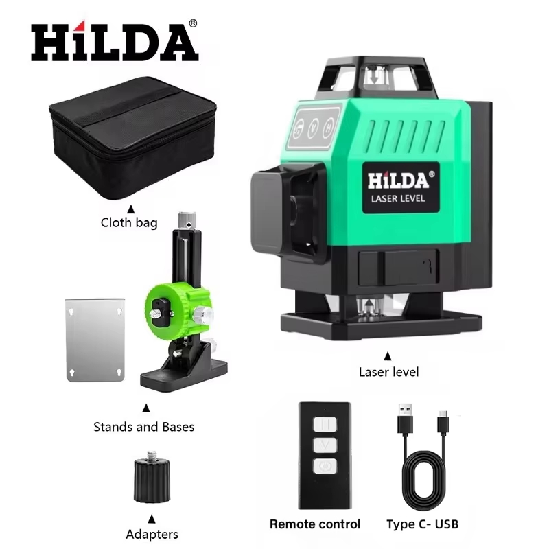 Power Tools Green - HILDA Super Powerful Green Laser Level