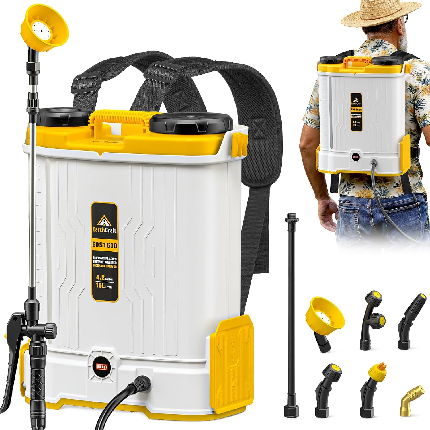 Power Tools Yard - Cordless Backpack Sprayer 4 2 Gal