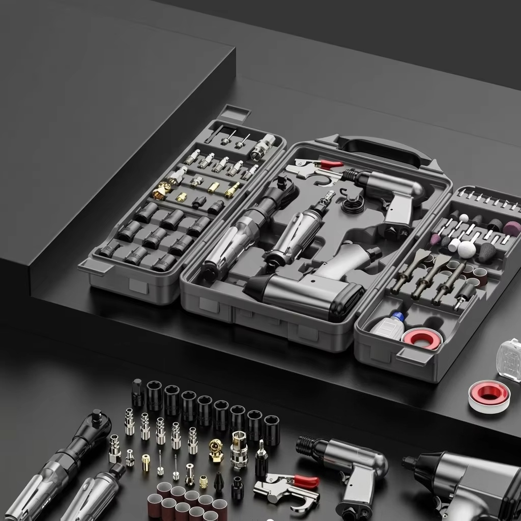 Power Tools Kits - 71-Piece Heavy-Duty Pneumatic Tool Kit, Multi-Function