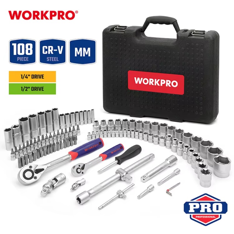 108pcs Professional Mechanics  - đánh giá và giá Power Tools Kits